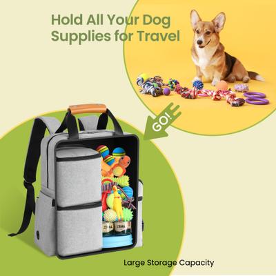 Show full view: Delomo Airline Approved Backpack Dog Travel Bag, 25-L, Grey slide 3 of 6