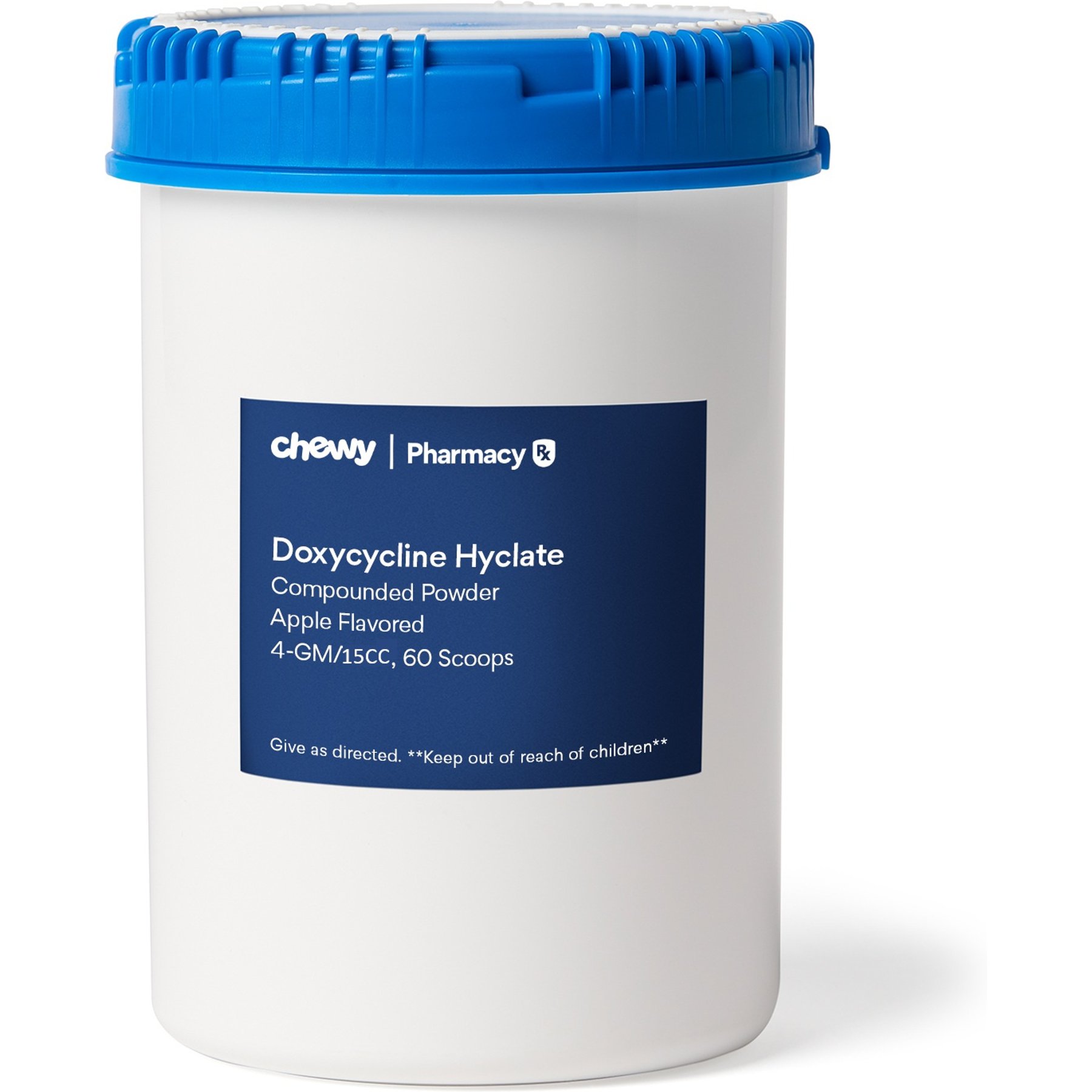 Doxycycline Compounded Apple Powder, 4 GM/15CC scoop, 60 scoops for Veterinary use