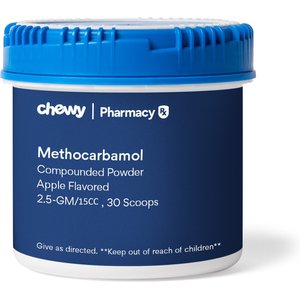 Methocarbamol Compounded Apple Powder, 2.5 GM/15CC scoop, 30 scoops for Veterinary use