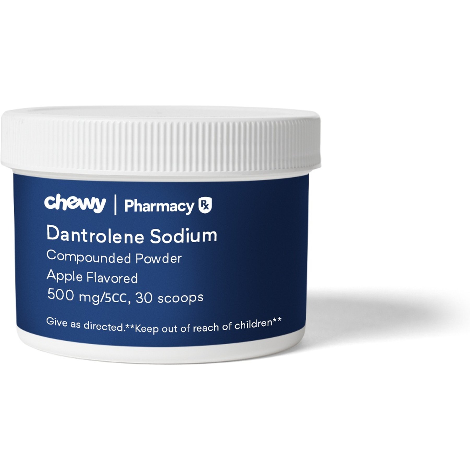 Dantrolene Sodium Compounded Apple Powder, 500 mg/5CC scoop, 30 scoops for Veterinary use