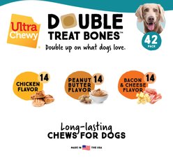 Ultra Chewy Double Treat Bones Variety Pack Dog Dental Chew Treats, 2.8-oz, 42 count slide 2 of 4