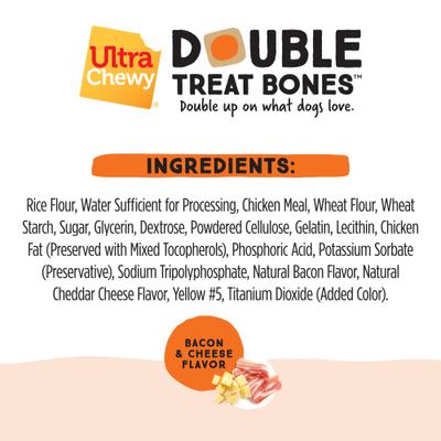 Show full view: Ultra Chewy Double Treat Bone Bacon & Cheese Flavor Dog Treats, 8 count slide 6 of 9