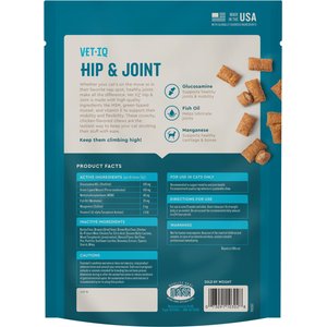 VetIQ Chicken Flavored Chew Hip & Joint Supplement for Cats, 3.7-oz bag