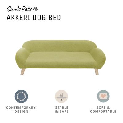 Show full view: Sam's Pets Akkeri Linen Couch Dog Bed, Green, Large: 39-in slide 5 of 8