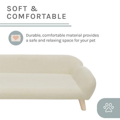 Show full view: Sam's Pets Akkeri Linen Couch Dog Bed, Cream, Large: 39-in slide 8 of 9