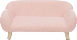 Sam's Pets Akkeri Boucle Couch Dog Bed, Pink, Small: 29-in
