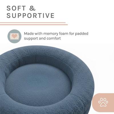Show full view: Sam's Pets Scruffy Round Orthopedic Dog Bed, Navy, Medium: 30-in slide 6 of 8