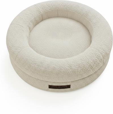 Show full view: Sam's Pets Scruffy Round Orthopedic Dog Bed, Cream, Medium: 30-in slide 2 of 4