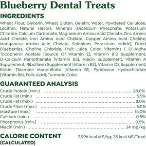 Greenies Blueberry Teenie Dental Dog Treats, 43 count