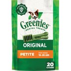 Greenies Petite Natural Original Chicken Flavor Dental Dog Treats, 20 count