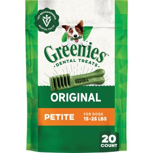 Greenies Petite Natural Original Chicken Flavor Dental Dog Treats, 20 count