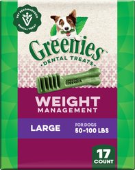 Greenies Weight Management Natural Large Dental Dog Treats, 17 count