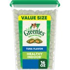 Greenies Feline SmartBites Healthy Indoor Natural Tuna Flavor Soft & Crunchy Adult Cat Treats, 16-oz tub