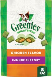 Greenies Smartbites Immune Support Chicken Flavor Crunchy & Soft Dog Treats, 8-oz pouch
