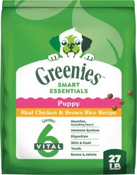 Greenies Smart Essentials Puppy High Protein Real Chicken & Brown Rice Dry Dog Food, 27-lb bag