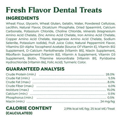 Show full view: Greenies Natural Fresh Mint Teenie Dental Dog Treats, 43 count slide 7 of 11