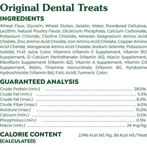 Greenies Regular Natural Original Chicken Flavor Dental Dog Treats, 36 count