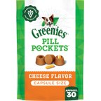 Greenies Pill Pockets Cheese Flavor Natural Dog Treats, Capsule Size, 30 count