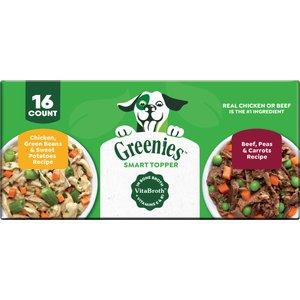 Greenies Smart Topper Chicken with Green Beans & Beef Pack Grain-Free Wet Dog Food Topper, 2-oz tray, case of 16