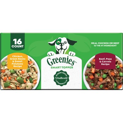 Greenies Greenies Smart Topper Chicken with Green Beans & Beef Pack Grain-Free Wet Dog Food Topper, 2-oz tray, case of 16
