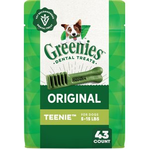 Greenies Teenie Natural Original Chicken Flavor Dental Dog Treats, 43 count