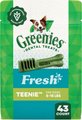 Greenies Natural Fresh Mint Teenie Dental Dog Treats, 43 count