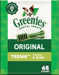 Greenies Teenie Natural Original Chicken Flavor Dental Dog Treats, 260 count