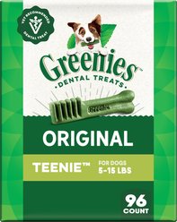 Greenies Teenie Natural Original Chicken Flavor Dental Dog Treats, 96 count