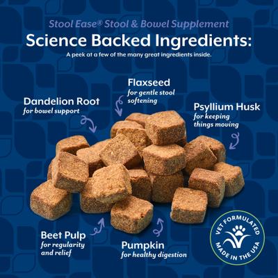 Show full view: NaturVet Stool Ease Soft Chews Digestive Supplement for Dogs, 40 count slide 6 of 11