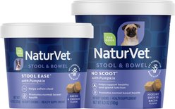 NaturVet No Scoot Dog Soft Chews, 60 count & NaturVet Stool Ease Dog Soft Chews, 40 count slide 1 of 9