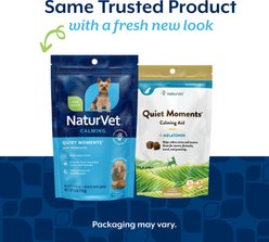 NaturVet Quiet Moments Plus Melatonin Soft Chews Calming Supplement for Dogs, 65 count slide 2 of 8