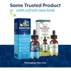 NaturVet Quiet Moments with Hemp Seed Oil Bacon Flavored Calming Supplement Drops for Dogs & Cats, 1-fl oz bottle
