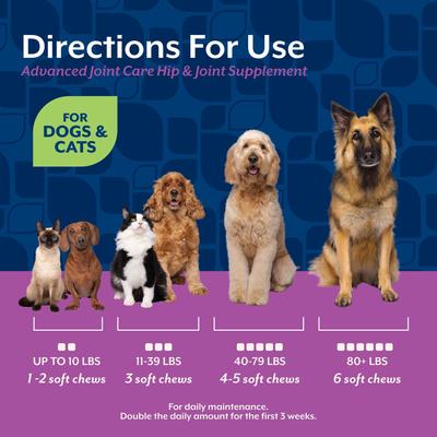 Show full view: NaturVet Advanced Joint Care Hip & Joint Supplement Bacon & Chicken Soft Chews for Dogs & Cats, 70 count slide 7 of 9