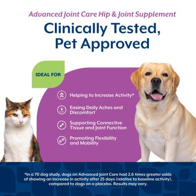 Show full view: NaturVet Advanced Joint Care Hip & Joint Supplement Bacon & Chicken Soft Chews for Dogs & Cats, 180 count slide 5 of 10