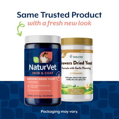Show full view: NaturVet Brewers Dried Yeast Skin & Coat Powder Supplement for Dogs & Cats, 1-lb jar slide 3 of 9