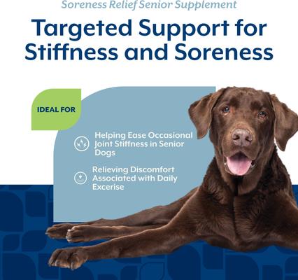 Show full view: NaturVet Soreness Relief Senior Hickory Smoked Bacon Chewable Tablets Dog Supplement, 60 count slide 5 of 9