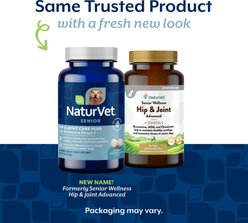 NaturVet Hip & Joint Care Plus Senior Hickory Smoked Bacon Chewable Tablets Supplement for Dogs, 40 count slide 2 of 7