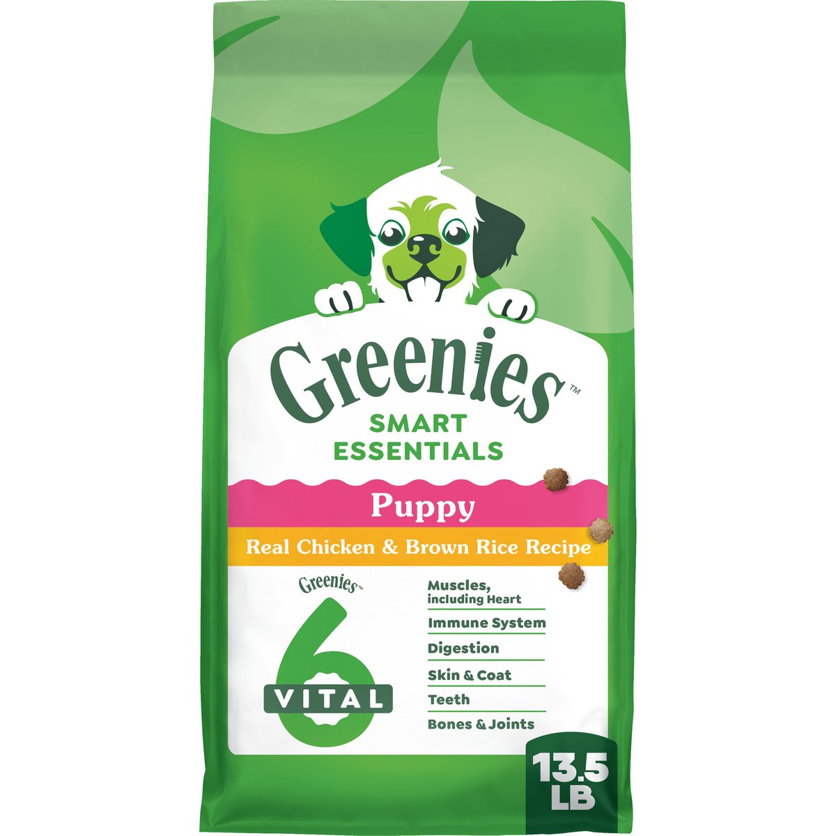 Greenies Smart Essentials Puppy High Protein Real Chicken & Brown Rice Dry Dog Food, 13.5-lb bag