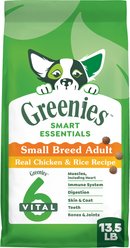 Greenies Smart Essentials Small Breed Adult High Protein Real Chicken & Rice Dry Dog Food, 13.5-lb bag