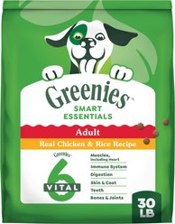 Greenies Smart Essentials Adult High Protein Real Chicken & Rice Recipe Dry Dog Food, 30-lb bag