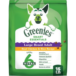 Greenies Smart Essentials Adult Large Breed High Protein Real Chicken & Rice Dry Dog Food, 15-lb bag