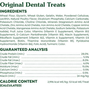 Greenies Teenie Natural Original Chicken Flavor Dental Dog Treats, 130 count