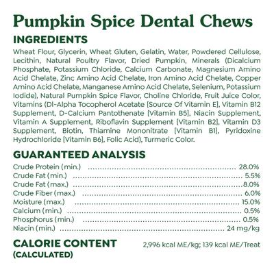 Show full view: Greenies Pumpkin Spice Flavor Dental Dog Treats, 8 count slide 7 of 11