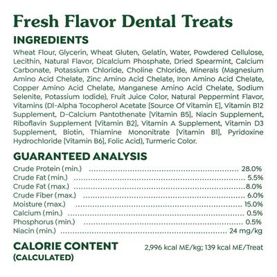 Show full view: Greenies Large Natural Fresh Mint Dental Dog Treats, 8 count slide 7 of 12