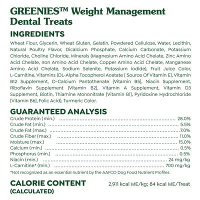 Show full view: Greenies Weight Management Natural Teenie Dental Dog Treats, 96 count slide 7 of 12