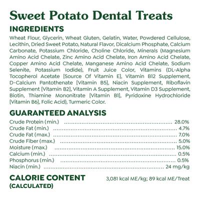 Show full view: Greenies Regular Sweet Potato Natural Dental Dog Treats, 12 count slide 7 of 11