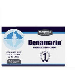 Nutramax Denamarin with S-Adenosylmethionine & Silybin Tablets Liver Supplement for Small Dogs & Cats, 30 count