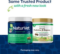 NaturVet Advanced Probiotics & Enzymes Plus Vet Strength PB6 Probiotic Soft Chews Digestive Supplement for Dogs, 120 count slide 2 of 9