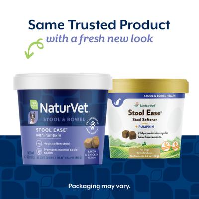 Show full view: NaturVet Stool Ease Soft Chews Digestive Supplement for Dogs, 40 count slide 3 of 11