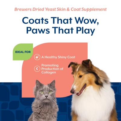 Show full view: NaturVet Brewers Dried Yeast Skin & Coat Powder Supplement for Dogs & Cats, 1-lb jar slide 5 of 9